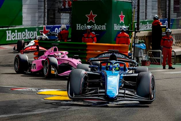 MONACO DAMS Formula 2 driver Dino Beganovic during the Formula 2 Monaco Grand Prix on the Monaco Street Circuit on June 6, 2026 in Monaco, Monaco Photo by DeFodi Images