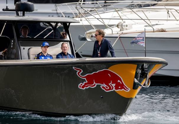 MONACO - Max Verstappen (Red Bull Racing), his father Jos Verstappen and manager Raymond Vermeulen arrive ahead of the Formula 1 Grand Prix at the Circuit de Monaco. SEM VAN DER WAL ANP xVIxANPxSportx xxANPxIVx 560361401 originalFilename: 560361401.jpg