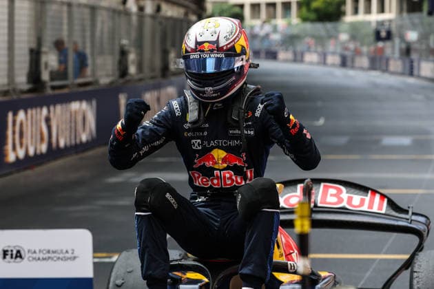 AUTO - FORMULA 2 2026 - MONACO TSOLOV Nikola (bul), Campos Racing, Dallara F2 2024, portrait celebration during the 4th round of the 2026 FIA Formula 2 Championship from June 5 to 7, 2026 on the Circuit de Monaco, in Monte-Carlo, Monaco - Monte-CarloMonaco  Copyright: xEricxAlonsox