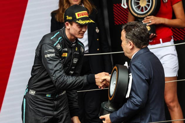 AUTO - FORMULA 2 2026 - MONACO BEGANOVIC Dino (swe), DAMS Lucas Oil, Dallara F2 2024, portrait podium during the 4th round of the 2026 FIA Formula 2 Championship from June 5 to 7, 2026 on the Circuit de Monaco, in Monte-Carlo, Monaco - Monte-CarloMonaco  Copyright: xEricxAlonsox
