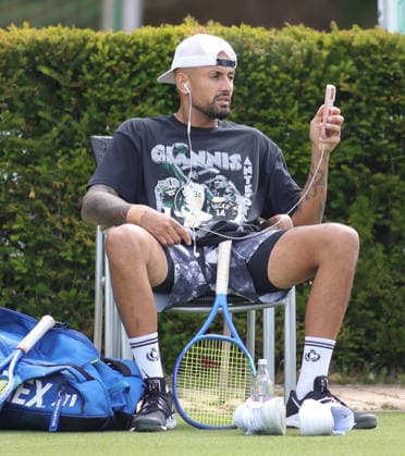 07.06.2026, Boss Open 2026, ATP, Tennis Herren Tour 250 Stuttgart, TTC Weissenhof, Tennis, im Bild: Nick Kyrgios (AUS) *** 07 06 2026, Boss Open 2026, ATP Tour 250 Stuttgart, TTC Weissenhof, Tennis, Sport, in the picture Nick Kyrgios AUS