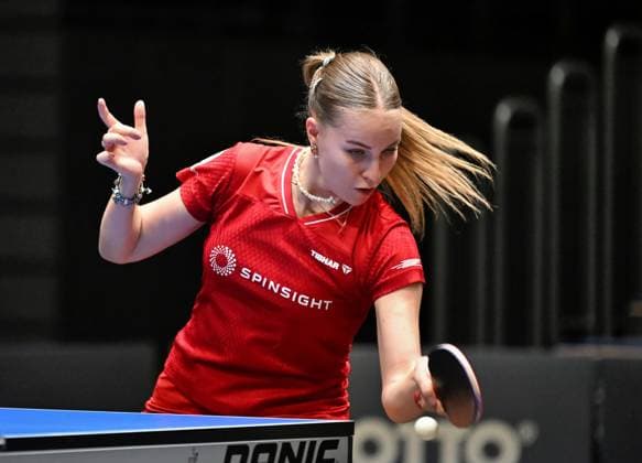 Defending champion Annett Kaufmann SV DJK Kolbermoor reaches the DM final again by beating Nina Mittelham ttc berlin esatside Defending champion Annett Kaufmann SV DJK Kolbermoor reaches the DM final again by beating Nina Mittelham ttc berlin esatside and reaches for her third win in a row Final day of the German Womens and Mens Championships on June 7, 2026 at Messe Erfurt as part of the 3 German Table Tennis Finals in Erfurt Erfurt Messe Erfurt Thuringia Germany
