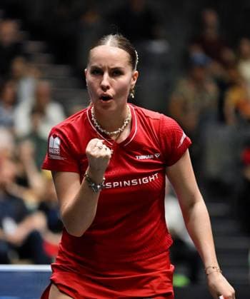 Defending champion Annett Kaufmann SV DJK Kolbermoor reaches the DM final again by beating Nina Mittelham ttc berlin esatside Defending champion Annett Kaufmann SV DJK Kolbermoor reaches the DM final again by beating Nina Mittelham ttc berlin esatside and reaches for her third win in a row Final day of the German Womens and Mens Championships on June 7, 2026 at Messe Erfurt as part of the 3 German Table Tennis Finals in Erfurt Erfurt Messe Erfurt Thuringia Germany