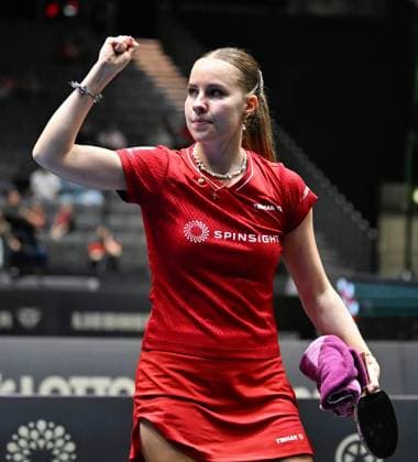 Defending champion Annett Kaufmann SV DJK Kolbermoor reaches the DM final again by beating Nina Mittelham ttc berlin esatside Defending champion Annett Kaufmann SV DJK Kolbermoor reaches the DM final again by beating Nina Mittelham ttc berlin esatside and reaches for her third win in a row Final day of the German Womens and Mens Championships on June 7, 2026 at Messe Erfurt as part of the 3 German Table Tennis Finals in Erfurt Erfurt Messe Erfurt Thuringia Germany