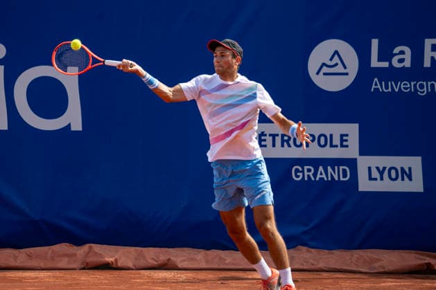 TENNIS : Open Sopra Steria - Lyon Villeurbanne 07 06 2026 Le suisse Luca STAEHELI affronte le francais Goeffrey BLANCANEAUX lors des qualifications du tournoi de tennis ATP, Tennis Herren Challenger Tour, Open Sopra Steria Ã Lyon-Villeurbanne, le 07 06 2026. Photo Sandrine Thesillat PsNewZ  Copyright: xSandrinexTHESILLATx