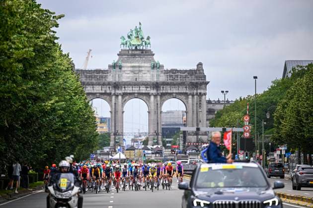 Brussels Cycling Classic 2026 Cycling Race BRUSSEL, BELGIUM - JUNE 07 : Illustration picture of the start of the race during the 106th edition of Brussels Cycling Classic an UCI ProSeries 1.Pro one day cycling road race for Men Elite of 206.3 km with start in Brussel and finish in Brussel on June 7, 2026 in Brussel, Belgium, 07 06 2026 ( Motordriver Stephan Boone - Brussel Belgium  Copyright: xTomasxSiskx