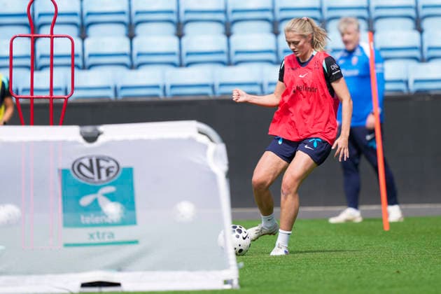 Womens national football team Oslo 20260607 Mathilde Hauge Harviken prepares for the World Cup qualifier against Austria at Ullevaal Stadium Photo Terje Bendiksby NTB Oslo Norway EDITORIAL USE ONLY RESTRICTED USE FOR BETTING COMPANIES  Copyright: xTerjexBendiksbyx xNTBx