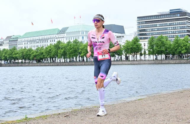 GER Ironman Hamburg 07 06 2026, GER Ironman Hamburg, Elite Women in the picture Laura Philipp GER on the run course at the Binnenalster nordphotoxGmbH xWitke nph00002