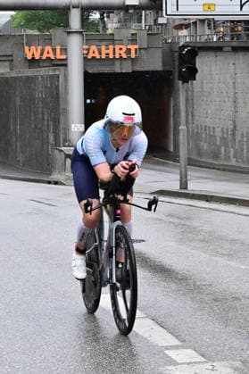 GER Ironman Hamburg 07 06 2026, GER Ironman Hamburg, elite women in the picture Solveig Lovseth NOR on the bike at the Kunsthalle nordphotoxGmbH xWitke nph00002