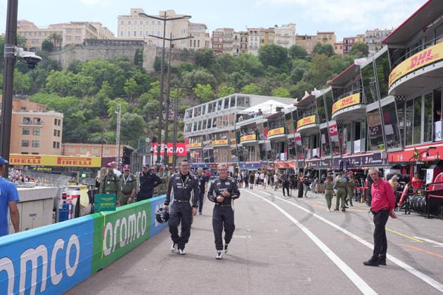 07 06 2026, Circuit de Monaco, Monte Carlo, Formula 1 Louis Vuitton Grand Prix Monaco 2026 ,in the picture Safety Car driver Berns Mayländer R Photo by Hasan Bratic DeFodi Images