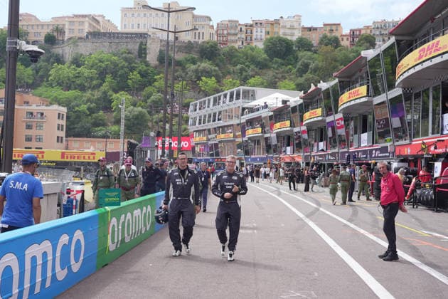 07 06 2026, Circuit de Monaco, Monte Carlo, Formula 1 Louis Vuitton Grand Prix Monaco 2026 ,in the picture Safety Car driver Berns Mayländer R Photo by Hasan Bratic DeFodi Images