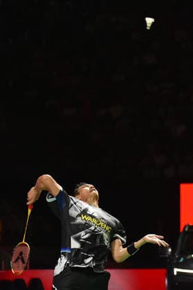 (260607) -- JAKARTA, June 7, 2026 -- Jonatan Christie hits a return during the men s singles final match between Jonatan Christie of Indonesia and Victor Lai of Canada at the Indonesia Open 2026 badminton tournament in Jakarta, Indonesia, June 7, 2026. ) (SP)INDONESIA-JAKARTA-BADMINTON-INDONESIA OPEN-MEN S SINGLES-FINAL VerixSanovri 