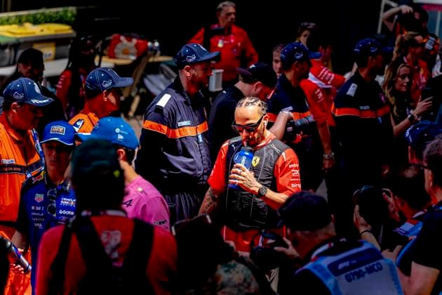 MONACO Formula 1 driver Lewis Hamilton of Scuderia Ferrari HP during the Formula 1 Monaco Grand Prix on the Monaco Street Circuit on June 6, 2026 in Monaco, Monaco Photo by DeFodi Images