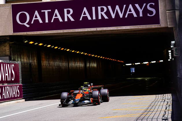 Formula 1 Grand Prix de Monaco 2026 - Round 8 - Circuit de Monaco (1) Lando Norris (GBR) - McLaren Mastercard F1 Team - McLaren MCL40 - Mercedes during the Saturday of Formula 1 Grand Prix de Monaco 2026 at Circuit de Monaco in Monte Carlo, Monaco. Round 8 of the 2026 FIA Formula One World Championship, WM, Weltmeisterschaft held June 5-7, 2026. The iconic Circuit de Monaco, the jewel of the Formula 1 calendar, winds through the narrow streets of Monte Carlo in the Principality of Monaco. Photo by Alessio De Marco ABACAPRESS.COM Monte Carlo Monaco Monaco  Copyright: xDexMarcoxAlessio ABACAx