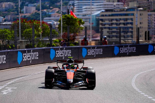 Formula 1 Grand Prix de Monaco 2026 - Round 8 - Circuit de Monaco (1) Lando Norris (GBR) - McLaren Mastercard F1 Team - McLaren MCL40 - Mercedes during the Saturday of Formula 1 Grand Prix de Monaco 2026 at Circuit de Monaco in Monte Carlo, Monaco. Round 8 of the 2026 FIA Formula One World Championship, WM, Weltmeisterschaft held June 5-7, 2026. The iconic Circuit de Monaco, the jewel of the Formula 1 calendar, winds through the narrow streets of Monte Carlo in the Principality of Monaco. Photo by Alessio De Marco ABACAPRESS.COM Monte Carlo Monaco Monaco  Copyright: xDexMarcoxAlessio ABACAx