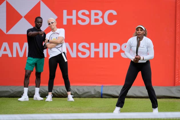 HSBC Championships - Previews Serena Williams practices ahead of her return to competition at the HSBC Championships 2026 Women s tennis tournament at The Queen s Club in London, England, on June 7, 2026. London Greater London United Kingdom  Copyright: xOwenxHammondx originalFilename:hammond-thehsbcc260607_npaV5.jpg