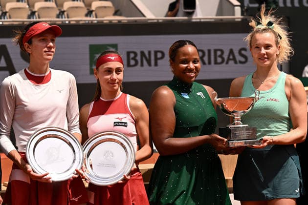 2026 Roland Garros Womans Doubles Final Katerina Siniakova CZE Taylor Townsend USA vs Anna Danilina KAZ Aleksandra Krunic SRB