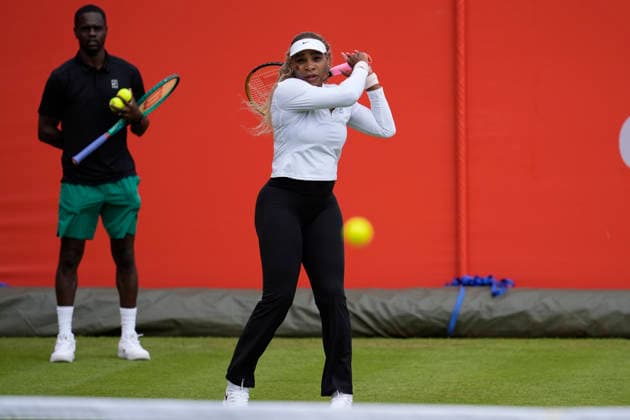 HSBC Championships - Previews Serena Williams practices ahead of her return to competition at the HSBC Championships 2026 Women s tennis tournament at The Queen s Club in London, England, on June 7, 2026. London Greater London United Kingdom  Copyright: xOwenxHammondx originalFilename:hammond-thehsbcc260607_npE8m.jpg