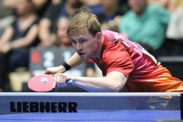 Benedikt Duda hitting back in the semi-final match against Dang Qiu GER Erfurt TT Finals 2026 German Championships, Table Tennis Exhibition Hall Erfurt 07 06 2026 GER Erfurt TT Finals 2026 German Championships, Table Tennis Exhibition Hall Erfurt 07 06 2026 Thuringia German Championships 06 06 2026 Erfurt Copyright: xEibner-Pressefoto JoergxHirschx EP_JHH