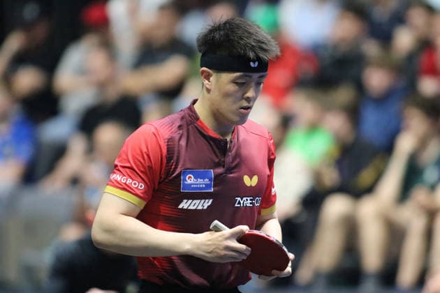 Dang Qiu in semi-final match against Benedikt Duda GER Erfurt TT Finals 2026 German Championships, Table Tennis Exhibition Hall Erfurt 07 06 2026 GER Erfurt TT Finals 2026 German Championships, Table Tennis Exhibition Hall Erfurt 07 06 2026 Thueringen German Championships 06 06 2026 Erfurt Copyright: xEibner-Pressefoto JoergxHirschx EP_JHH