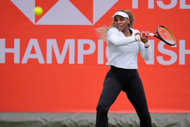 HSBC Championships - Previews Serena Williams practices ahead of her return to competition at the HSBC Championships 2026 Women s tennis tournament at The Queen s Club in London, England, on June 7, 2026. London Greater London United Kingdom  Copyright: xOwenxHammondx originalFilename:hammond-thehsbcc260607_npbv9.jpg