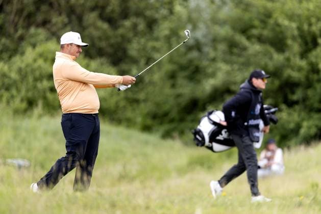 BADHOEVEDORP - Marcus Armitage (ENG) in action on the final day of the KLM Open golf tournament at golf club The International. SANDER KONING ANP xVIxANPxSportx xxANPxIVx 560373590 originalFilename: 560373590.jpg