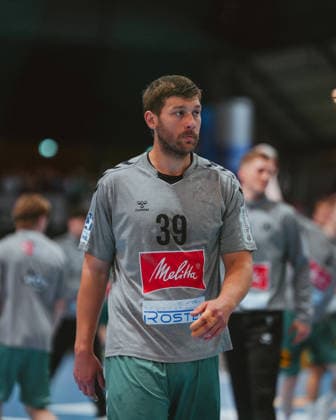 Malte Donker (TSV GWD Minden, 39) pre game SC DHfK Leipzig - TSV GWD Minden. Bundesliga, Herren Handball, 25 26, GER, Leipzig, Quarterback Immobilien Arena, Round 34 Leipzig Quarterback Immobilien Arena Sachsen GER Copyright: xBillmanxDubex