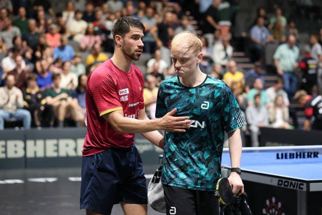 Patrik Franziska wins 4 3 against Andre Bertelsmeier GER Erfurt TT Finals 2026 German Championships, Table Tennis Exhibition Hall Erfurt 07 06 2026 GER Erfurt TT Finals 2026 German Championships, Table Tennis Exhibition Hall Erfurt 07 06 2026 Thueringen German Championships 06 06 2026 Erfurt Copyright: xEibner-Pressefoto JoergxHirschx EP_JHH