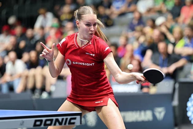 Annett Kaufman in Topspin action GER Erfurt TT Finals 2026 German Championships, Table Tennis Exhibition Hall Erfurt 07 06 2026 GER Erfurt TT Finals 2026 German Championships, Table Tennis Exhibition Hall Erfurt 07 06 2026 Thuringia German Championships 06 06 2026 Erfurt Copyright: xEibner-Pressefoto JoergxHirschx EP_JHH