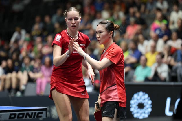 Annett Kaufmann and Xiaona Wan GER Erfurt TT Finals 2026 German Championships, Table Tennis Exhibition Hall Erfurt 07 06 2026 GER Erfurt TT Finals 2026 German Championships, Table Tennis Exhibition Hall Erfurt 07 06 2026 Thuringia German Championships 06 06 2026 Erfurt Copyright: xEibner-Pressefoto JoergxHirschx EP_JHH