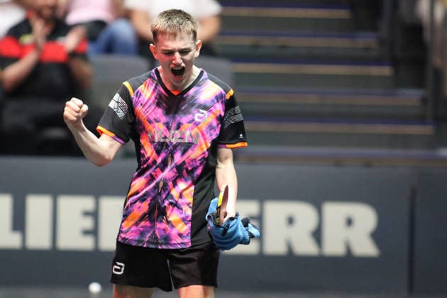 Sebastian Lenz is German Champion GER Erfurt TT Finals 2026 German Championships, Table Tennis Exhibition Hall Erfurt 07 06 2026 GER Erfurt TT Finals 2026 German Championships, Table Tennis Exhibition Hall Erfurt 07 06 2026 Thuringia German Championships 06 06 2026 Erfurt Copyright: xEibner-Pressefoto JoergxHirschx EP_JHH