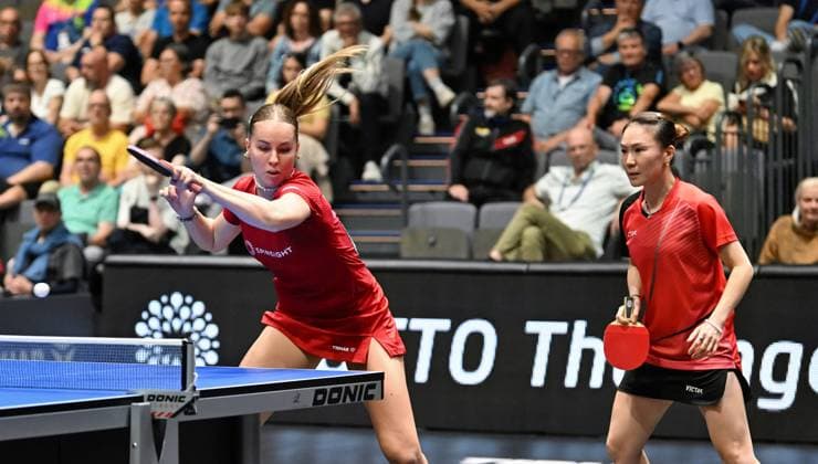 Annet Kaufmann SV DJK Kolbermoor and Xiaona Shan ttc berlin eastside are the new German womens doubles champions Annet Kaufmann SV DJK Kolbermoor and Xiaona Shan ttc berlin eastside are the new German womens doubles champions They beat Sabine Winter Yuan Wan Dachau Weinheim in the final Final day of the German womens and mens championships on June 7, 2026 at Messe Erfurt as part of the 3 German Table Tennis Finals in Erfurt Erfurt Messe Erfurt Thuringia Germany