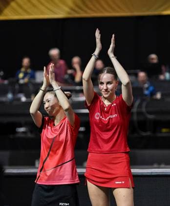Annet Kaufmann (SV DJK Kolbermoor) und Xiaona Shan (ttc berlin eastside) sind die neuen Deutschen Meisterinnen im Damen-Doppel. Annet Kaufmann (SV DJK Kolbermoor) und Xiaona Shan (ttc berlin eastside) sind die neuen Deutschen Meisterinnen im Damen-Doppel. Sie bezwingen im Finale Sabine Winter Yuan Wan (Dachau Weinheim) - Finaltag der Deutschen Meisterschaften der Damen und Herren am 7. Juni 2026 in der Messe Erfurt im Rahmen der 3. Deutschen Tischtennis-Finals in Erfurt. Erfurt Messe Erfurt Thüringen Deutschland *** Annet Kaufmann SV DJK Kolbermoor and Xiaona Shan ttc berlin eastside are the new German womens doubles champions Annet Kaufmann SV DJK Kolbermoor and Xiaona Shan ttc berlin eastside are the new German womens doubles champions They beat Sabine Winter Yuan Wan Dachau Weinheim in the final Final day of the German womens and mens championships on June 7, 2026 at Messe Erfurt as part of the 3 German Table Tennis Finals in Erfurt Erfurt Messe Erfurt Thuringia Germany