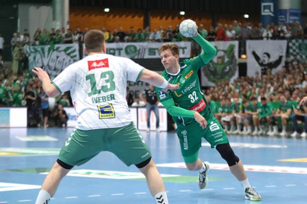 Handball DAIKIN HBL, SC DHfK Leipzig GWD Minden 07 06 2026 Franz Semper 32, SC DHfK Leipzig Handball, DAIKIN HBL, 1 Bundesliga, Season 2025 2026, 34 Matchday SC DHfK Leipzig vs GWD Minden on 07 06 2026 at the Quarterback Immobilien Arena Leipzig Copyright: xBEAUTIFULxSPORTS JanxKaeferx