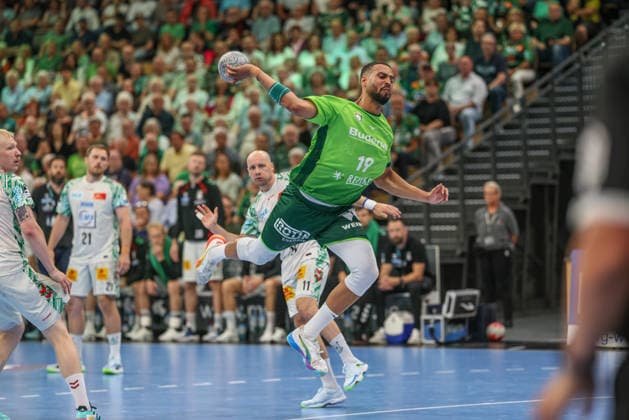 iGER, Wetzlar, HSG Wetzlar vs SC Magdeburg, Daikin Handball Bundesliga, Handball, HBL, Spielzeit 2025 2026, Buderus Arena Wetzlar, 34 Spieltag im Bild Philipp Ahouansou HSG Wetzlar 19 DFB DFL REGULATIONS PROHIBIT ANY USE OF PHOTOGRAPHS AS IMAGE SEQUENCES AND OR QUASI VIDEO, 07 06 2026 Copyright: HMBxMedia HendrikxHamelau