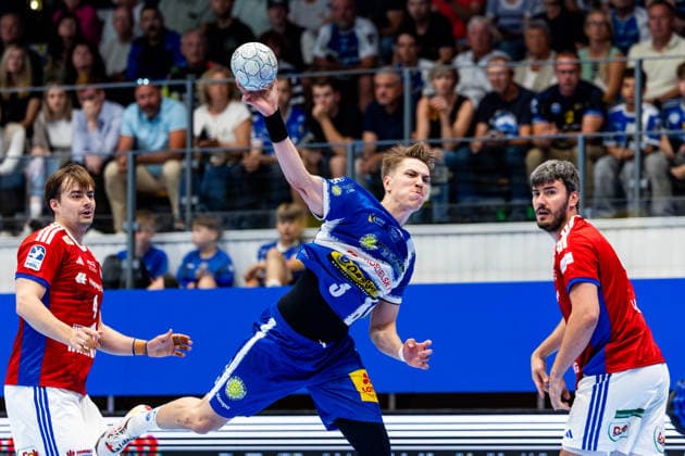 07 06 2026, GER, Handball, Men, Season 25 26, Daikin 1 Bl, 34 Matchday, ThSV Eisenach HSV Hamburg Handball Sport Verein Hamburg Oskar Joelsson ThSV Eisenach,3 99817 Eisenach Werner Assmann Halle Am Sportp Thueringen Germany