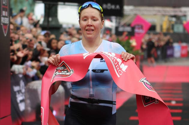 Ironman in Hamburg 2026 Norways Solveig Lövseth hotl the European Championship title