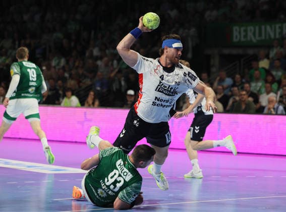 GER HBL Season 2025 2026 FÜCHSE Berlin vs SG Flensburg Handewitt, 07 06 26, Max Schmeling Halle, Berlin, Johannes GOLLA SG Flensburg Handewitt 4