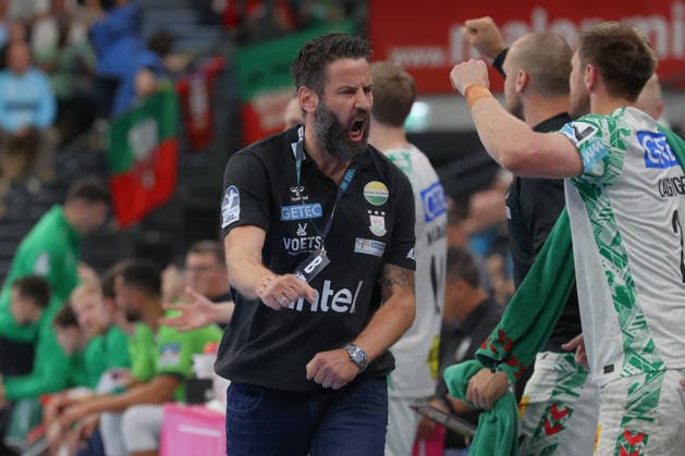 07 06 2026, xtgx, Handball, Daikin HBL, HSG Wetzlar SC Magdeburg v l Bennet Wiegert Magdeburg, Trainer Jubel, Torjubel, jubelt ueber das Tor, celebrate the goal, celebration Wetzlar