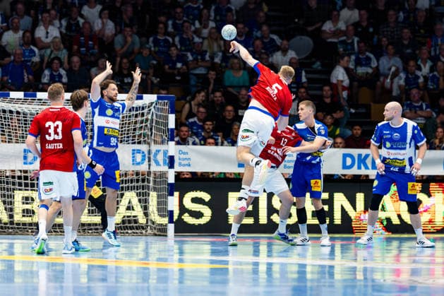 07 06 2026, GER, Handball, Men, Season 25 26, Daikin 1 Bl, 34 Matchday, ThSV Eisenach HSV Hamburg Handball Sport Verein Hamburg Oliver Norlyk Handball Sport Verein Hamburg 99817 Eisenach Werner Assmann Halle Am Sportp Thueringen Germany