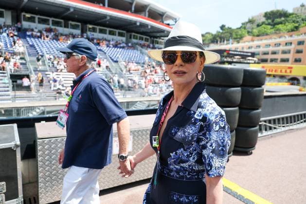 Michael Douglas and Catherine Zeta Jones in the pit lane, Race, Monaco Grand Prix, Motorsport, Men, Formula 1, 07 06 2026 Monte Carlo Monaco MCO Copyright: xkolbert-press ChristianxKolbertx