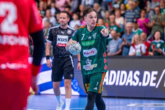 Leif Tissier TSV Hannover Burgdorf, No. 7 v l , TSV Hannover Burgdorf green against MT Melsungen red on matchday 34 of the 2025 2026 season in the DAIKIN Handball Bundesliga 07 06 2026, ZAG Arena Hannover, GER , Copyright: xJanxGuentherx xTSVxHannover-Burgdorfx