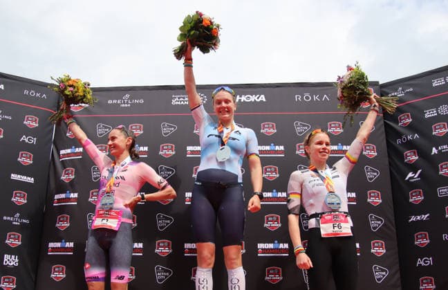 Ironman in Hamburg 2026 Norways Solveig Lövseth m wins the European Championship title Laura Philipp l Germany comes second, bronze goes to Denmarks Katrine Christensen r