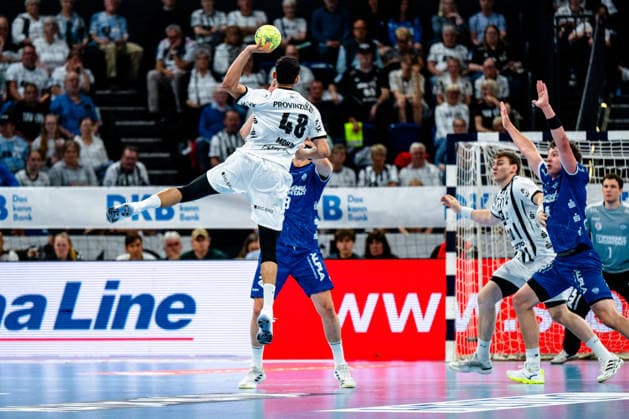 07 06 2026, xdobgx, Handball Daikin HBL, THW Kiel TBV Lemgo Lippe v l Mohab Mohamed Saeed Abdelhak Kiel, 48 throwing, in action, throwing