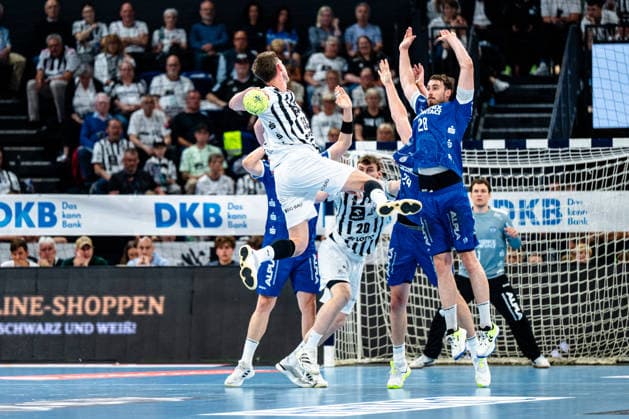 07 06 2026, xdobgx, Handball Daikin HBL, THW Kiel TBV Lemgo Lippe v l Nikola Bilyk Kiel, 53 throwing, in action, throwing, Hendrik Wagner TBV Lemgo Lippe, 28