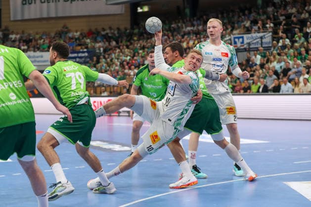 07 06 2026, xgox, Handball Daikin HBL HSG Wetzlar SC Magdeburg emspor, v l Gisli Thorgeir Kristjansson Magdeburg, 10 throws goal, Torschuetze, scores goal, Treffer, scores the goal Wetzlar