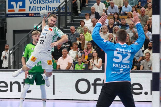 07 06 2026, xgox, Handball Daikin HBL HSG Wetzlar SC Magdeburg emspor, v l Lukas Mertens Magdeburg, 22 throws goal, Torschuetze, erzielt Tor, Treffer, scores the goal Wetzlar