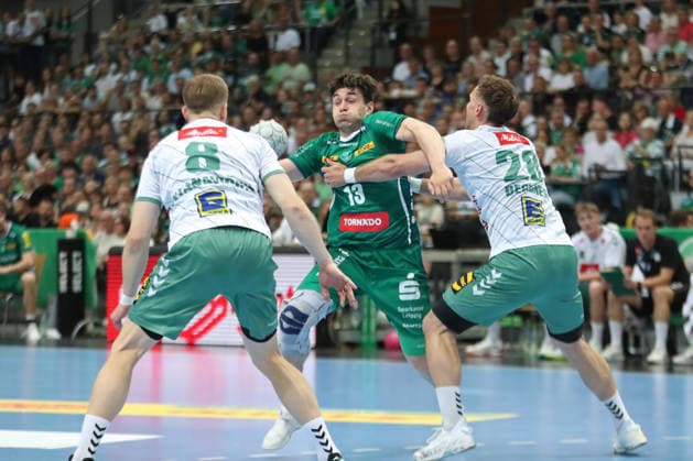 Handball DAIKIN HBL, SC DHfK Leipzig GWD Minden 07 06 2026 Matej Klima 13, SC DHfK Leipzig Handball, DAIKIN HBL, 1 Bundesliga, Season 2025 2026, 34 Matchday SC DHfK Leipzig vs GWD Minden on 07 06 2026 at the Quarterback Immobilien Arena Leipzig Copyright: xBEAUTIFULxSPORTS JanxKaeferx