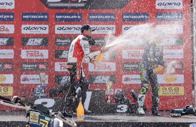 MOTORS - Supermoto - FIM Supermoto World Championship, WM, Weltmeisterschaft 2026 - Grand Prix of Piedmont Photo by IPA ABACAPRESS.COM85439331 - Awards Ceremony during FIM Supermoto World Championship 2026 - Grand Prix of Piemonte, Supermoto race in Busca, Italy, June 07 2026 Busca Italy  Copyright: xIPAxSport ABACAx