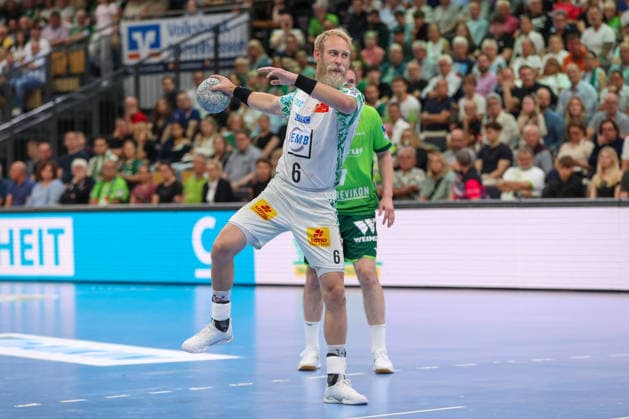 07 06 2026, xgox, Handball Daikin HBL HSG Wetzlar SC Magdeburg emspor, v l Matthias Musche Magdeburg, 6 at the seven-meter Wetzlar